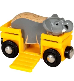 BRIO Trælegetøj|Brio>World Vogn m. Elefant - Gul 33969