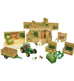 Britains Traktorer>Legesæt - 43257 - John Deere - 20 Dele - Farm In A Box