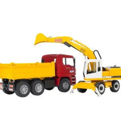 Bruder Biler, Tog Og Køretøjer>Arbejdsmaskiner - MAN TGA og Liebherr - 02751