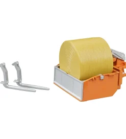 Bruder Traktorer|Biler, Tog Og Køretøjer>Traktorlæssekasse m. 1 Rundballe - 02353