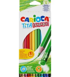 Carioca Tuscher Og Farver|Kreativ Leg>Farveblyanter m. Viskelæder - 3mm - 12-pak
