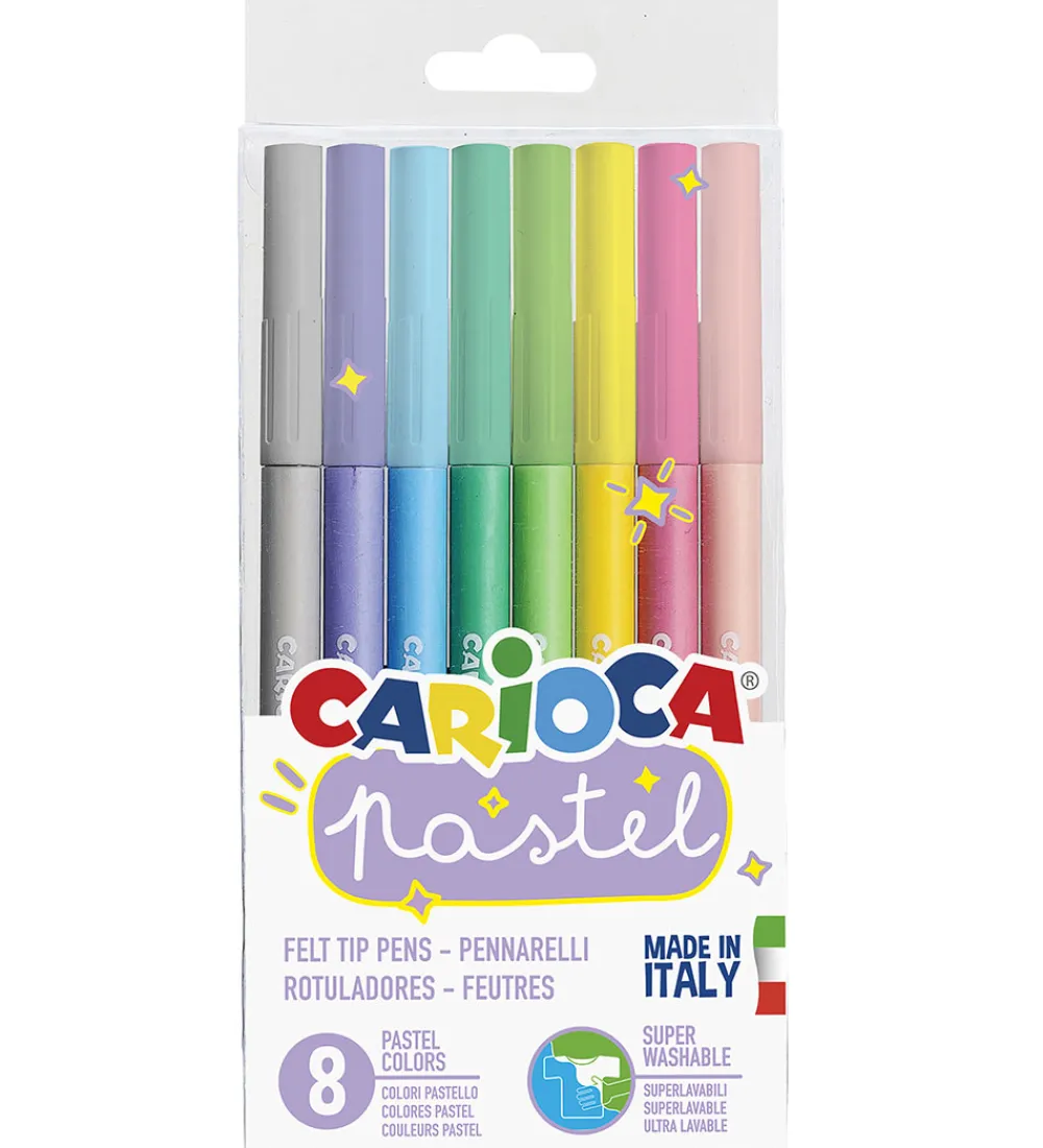 Carioca Tuscher Og Farver>Tuscher - 8 stk - Pastel