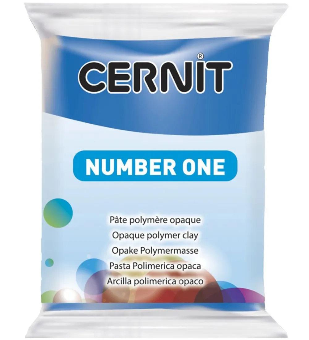 Cernit Modellervoks>Polymer Ler - Number One - Blå