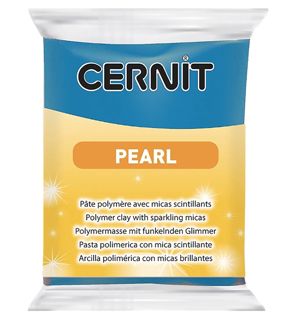 Cernit Modellervoks>Polymer Ler - Pearl - Blå