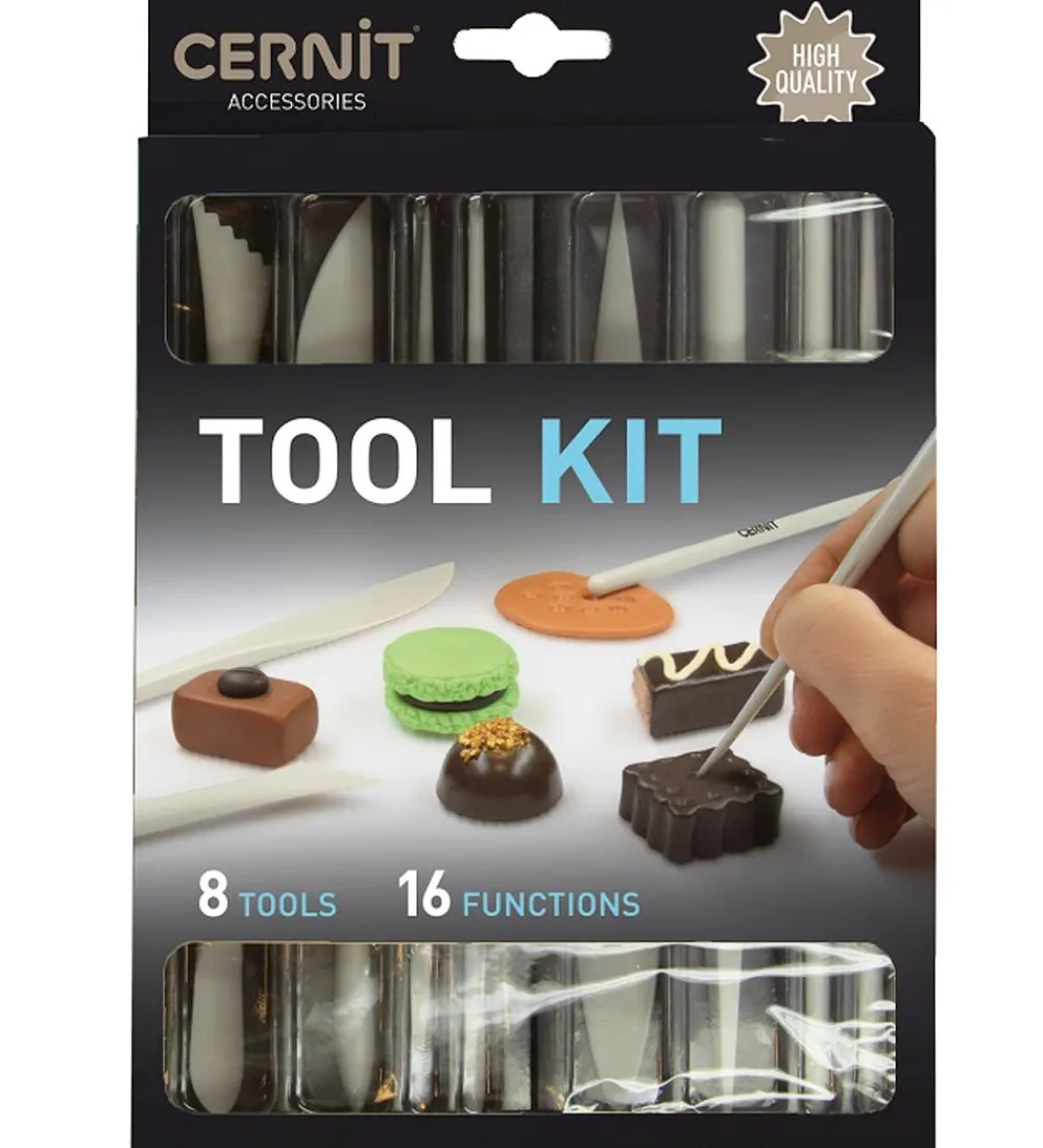 Cernit Modellervoks>Værktøjssæt - 8 dele