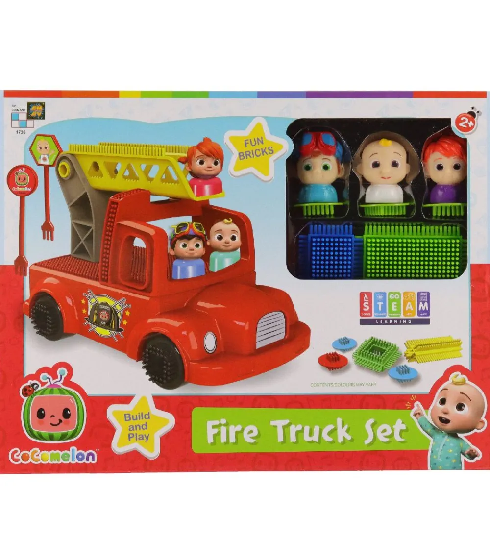 CoComelon Aktivitetslegetøj>Aktivitetslegetøj - Funbricks Fire Truck Set