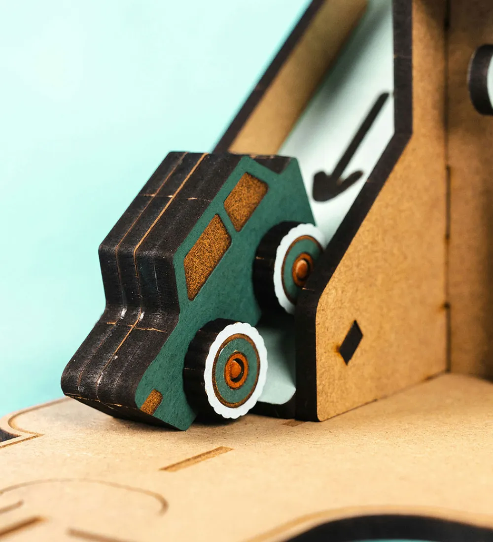 Crateit Biler, Tog Og Køretøjer|Trælegetøj>Kreasæt - Town - Træ - Parkeringsområde - 36 Del