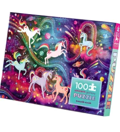 Crocodile Creek Puslespil>Puslespil - 100 Brikker - Unicorn Galaxy