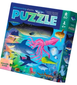 Crocodile Creek Puslespil>Puslespil - 60 Brikker - Shimmering Sharks