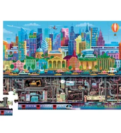 Crocodile Creek Puslespil>Puslespil - 48 Brikker - Above & Below - Big Cit