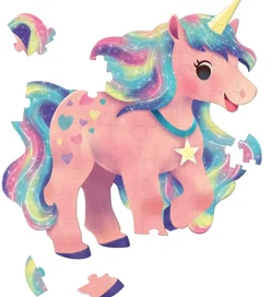 Crocodile Creek Puslespil>Puslespil - 48 Brikker - Jumbo Enhjørning