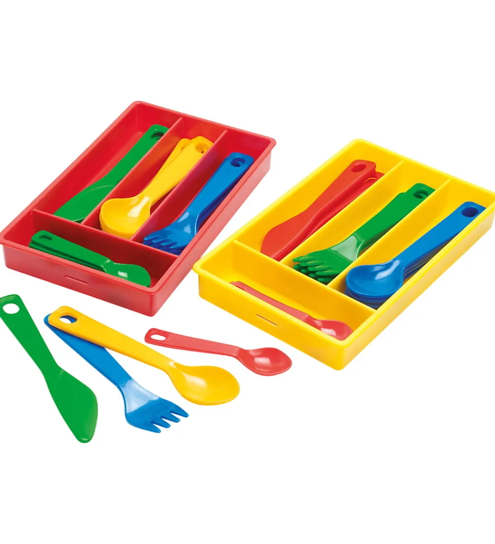 Dantoy Legemad|Legekøkken Og Legemøbel>Bestikkasse - My Little Kitchen - 17 dele - Assorteret