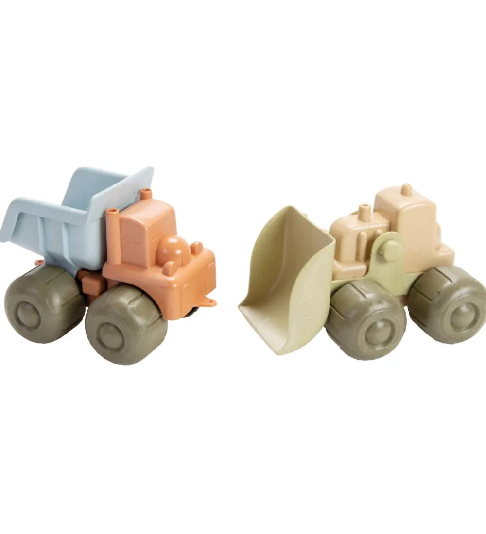 Dantoy Strandlegetøj>BIO Plastic Bulldozer & Lastbil - 17 cm - Pastel