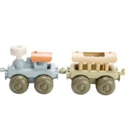 Dantoy Strandlegetøj>BIO Plastic Tog m. Vogn - 21 cm - Pastel
