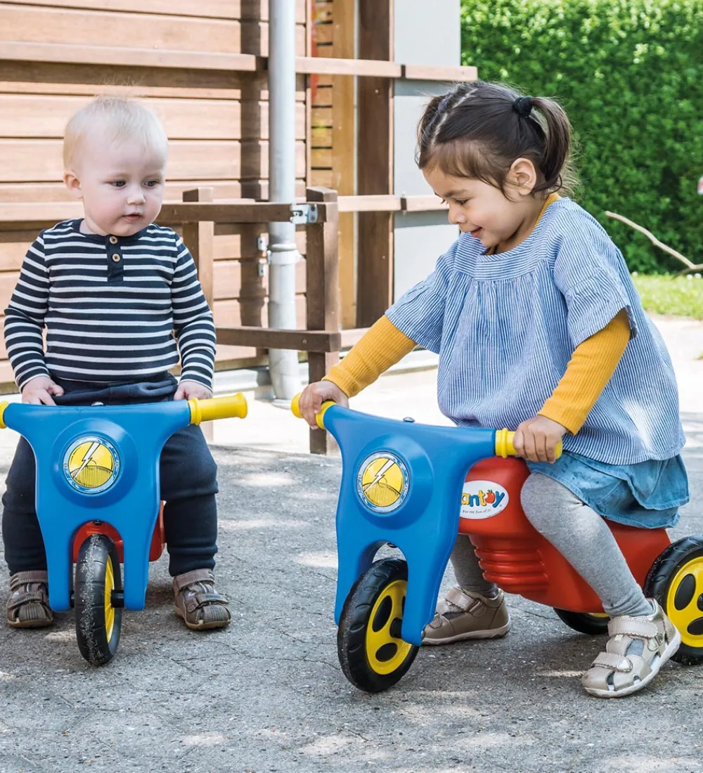 Dantoy Løbecykler>Motorcykel m. Plastikhjul - 58,5 cm - Rød/Blå/Gul