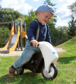 Dantoy Løbecykler>Politi Scooter m. Gummihjul - Sort/Hvid