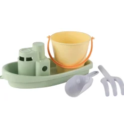 Dantoy Strandlegetøj>Sandsæt - 4 Dele - Skib/Spand - Pastel