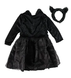 Den Goda Fen Halloween>Udklædning - Sort Kattekjole - Sort