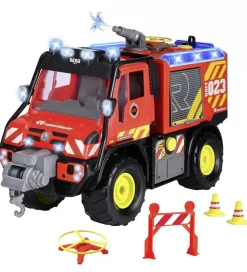 Dickie Toys Biler, Tog Og Køretøjer>Brandbil - MB Unimog U530 Fire Rescue - Lyd/Lyd