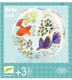 Djeco Strandlegetøj>Badebold - 35 cm - Blomster & Fugle