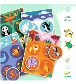 Djeco Spil>Banko - 20 Dele - Træ - Læringsspil