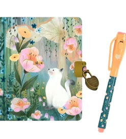 Djeco Kreativ Leg|Bøger>Dagbog m. Lås & Magisk Pen - Kendra Binney - Kat/Blomst