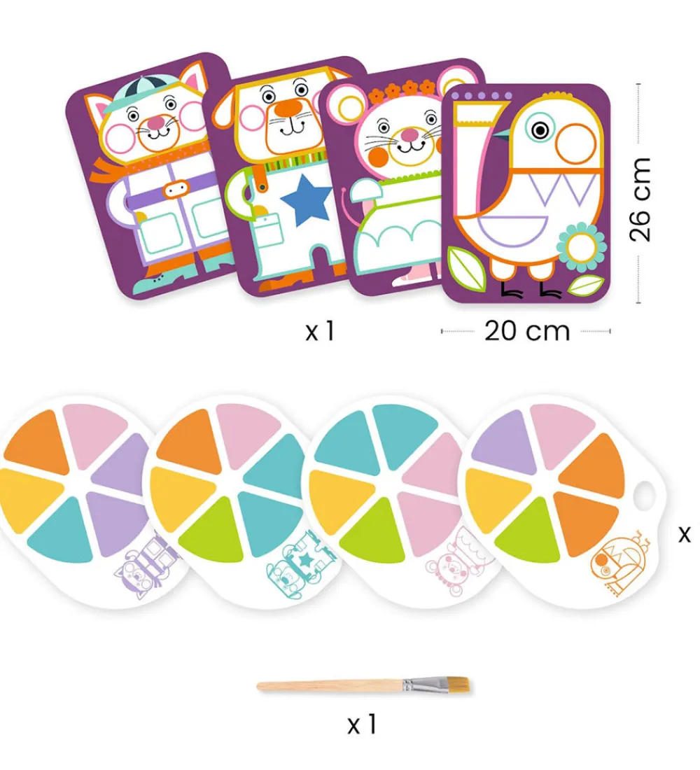 Djeco Kreativ Leg>Farvesæt - Palette Painting - Chubby Cheeks