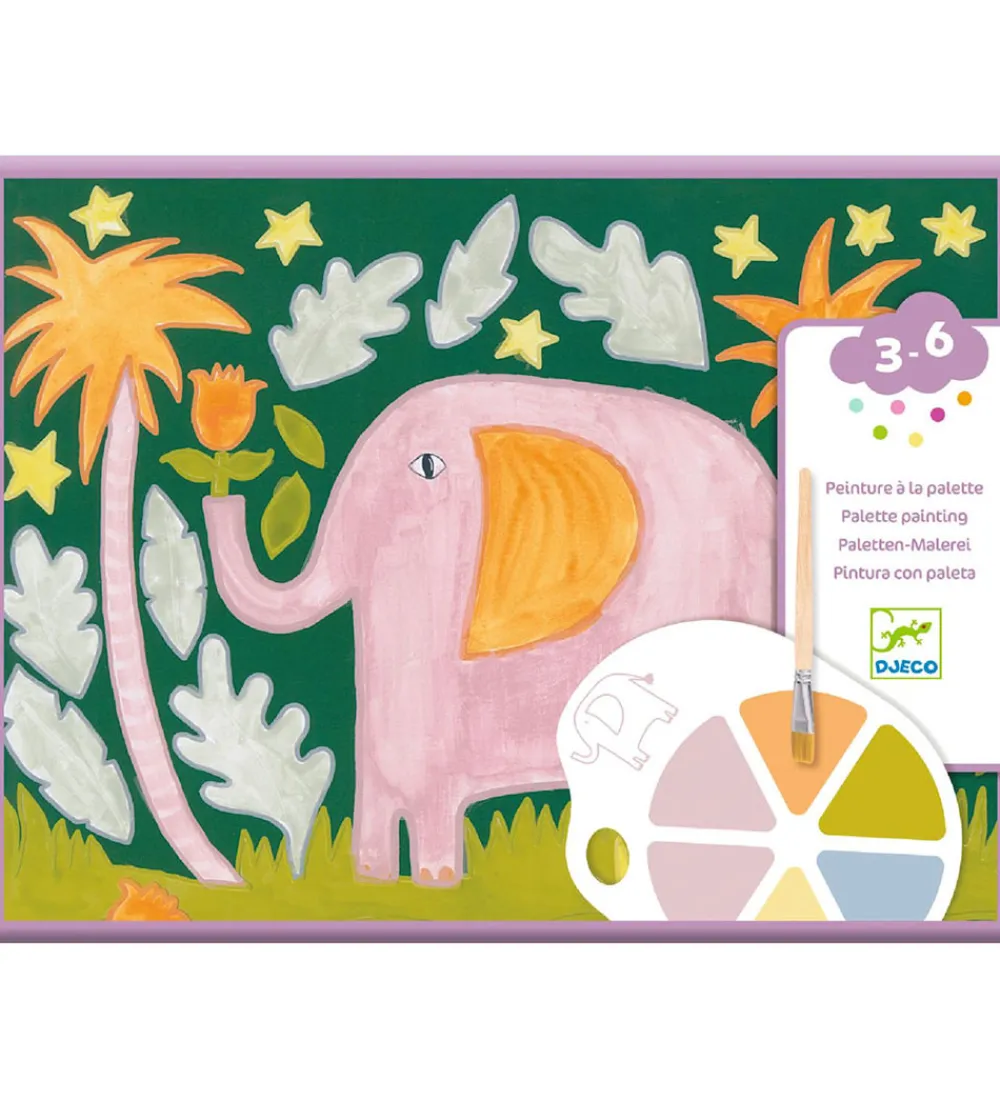 Djeco Kreativ Leg>Farvesæt - Palette Painting - Wild Ones