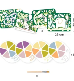 Djeco Kreativ Leg>Farvesæt - Palette Painting - Wild Ones