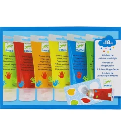 Djeco Maling>Fingermaling - 6 stk. - Multifarvet