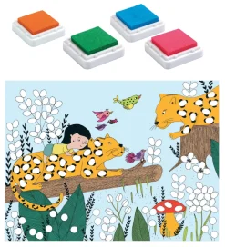 Djeco Tuscher Og Farver|Maling>Fingermaling - Sæt - Jungle