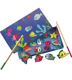 Djeco Magnetlegetøj>Fiskespil - Magnetisk - Farvede Fisk