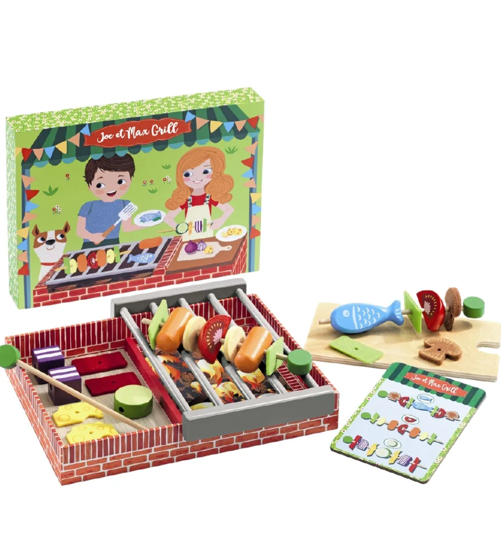 Djeco Legemad|Legekøkken Og Legemøbel>Grill - 20x19 cm - Træ - Joe & Max
