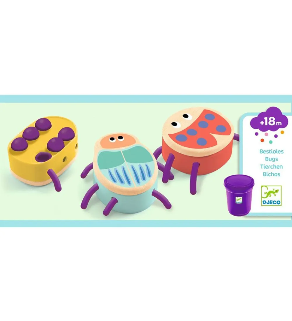 Djeco Modellervoks>Kreasæt - Modellervoks Med Form - Insekter