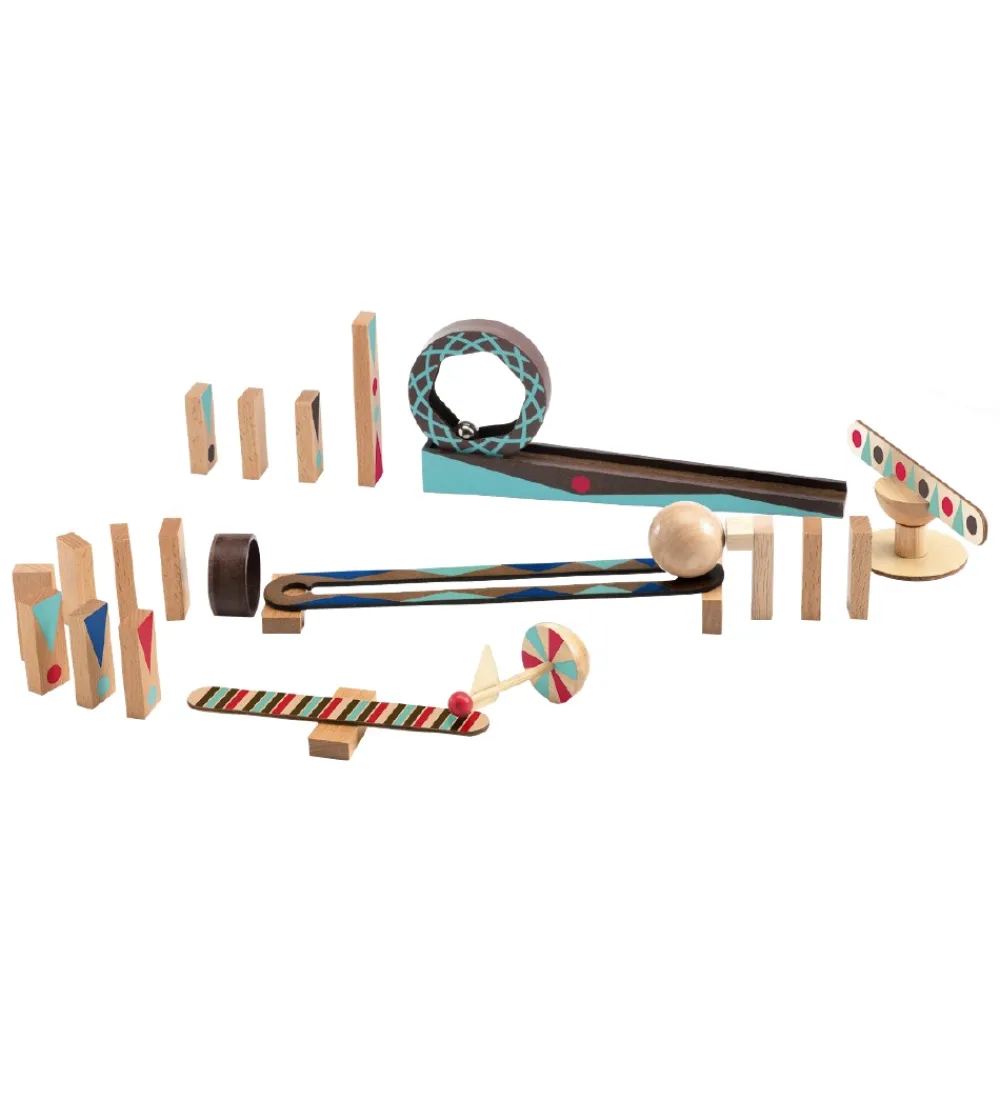 Djeco Kuglebaner>Kuglebane - 28 dele - Zig & Go - Træ