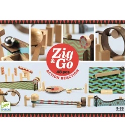 Djeco Kuglebaner>Kuglebane - 48 dele - Zig & Go - Træ