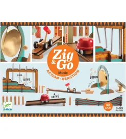 Djeco Kuglebaner>Kuglebane - Træ - Zig & Go - 52 dele - Music