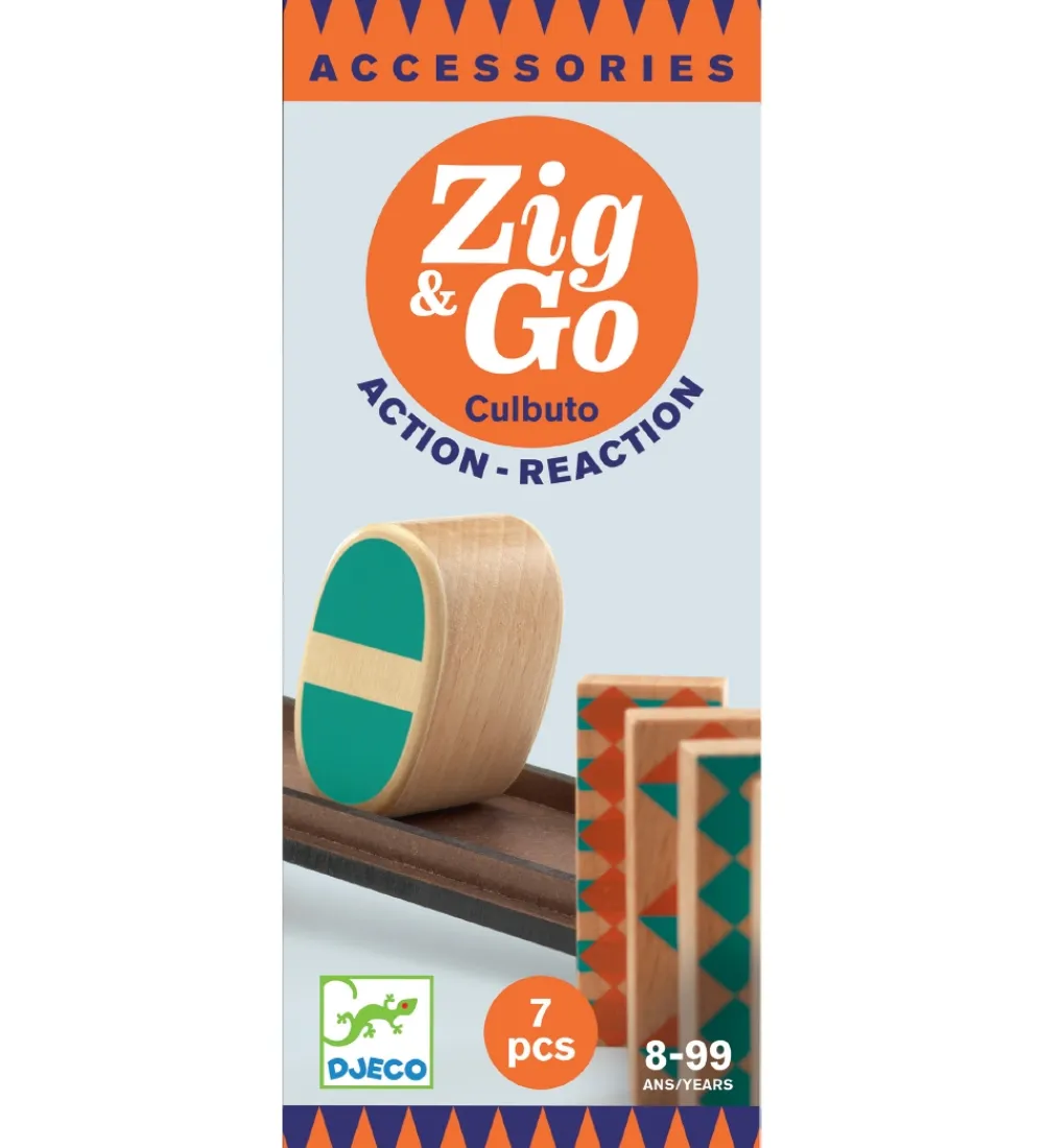 Djeco Kuglebaner>Kuglebane - Træ - Zig & Go - 7 dele - Culbuto