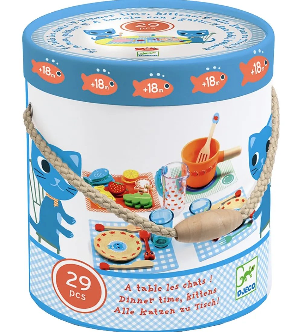 Djeco Legemad|Legekøkken Og Legemøbel>Legemad - 29 Dele - Spisetid, Katte!