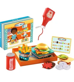 Djeco Trælegetøj|Legemad>Legetøj - Træ - Burger Menu