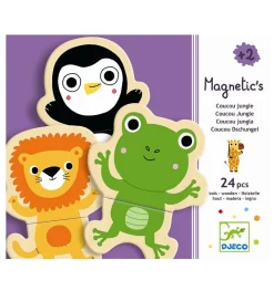 Djeco Magnetlegetøj>Magneter - 24 stk. - Træ - Coucou