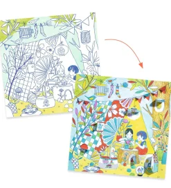 Djeco Bøger|Malebog>Maleark m. Små Døre - Les Cabanes De Nina