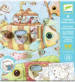 Djeco Bøger|Malebog>Maleark m. Små Døre - Malo's Trip