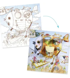 Djeco Bøger|Malebog>Maleark m. Små Døre - Malo's Trip