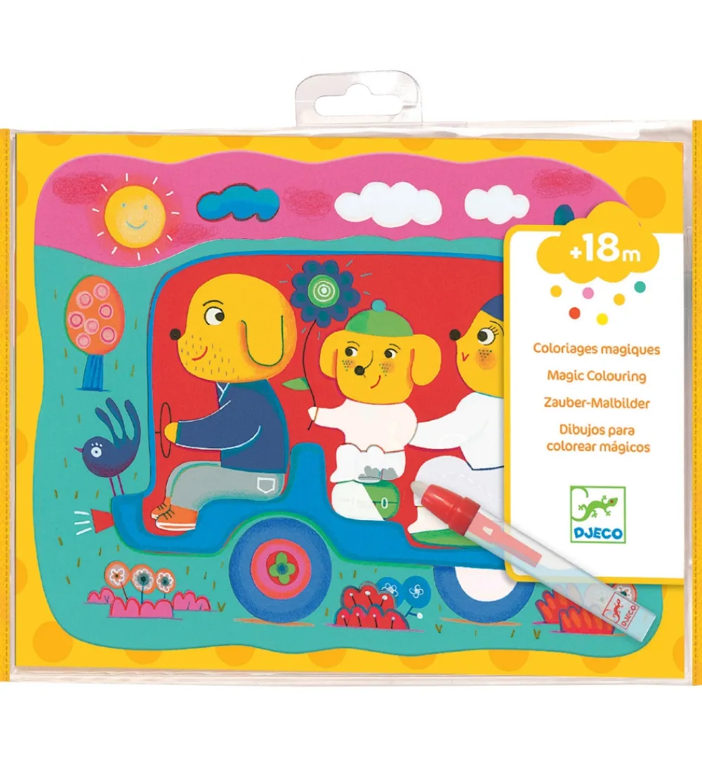 Djeco Malebog>Malebog - Magic Coloring - Gul