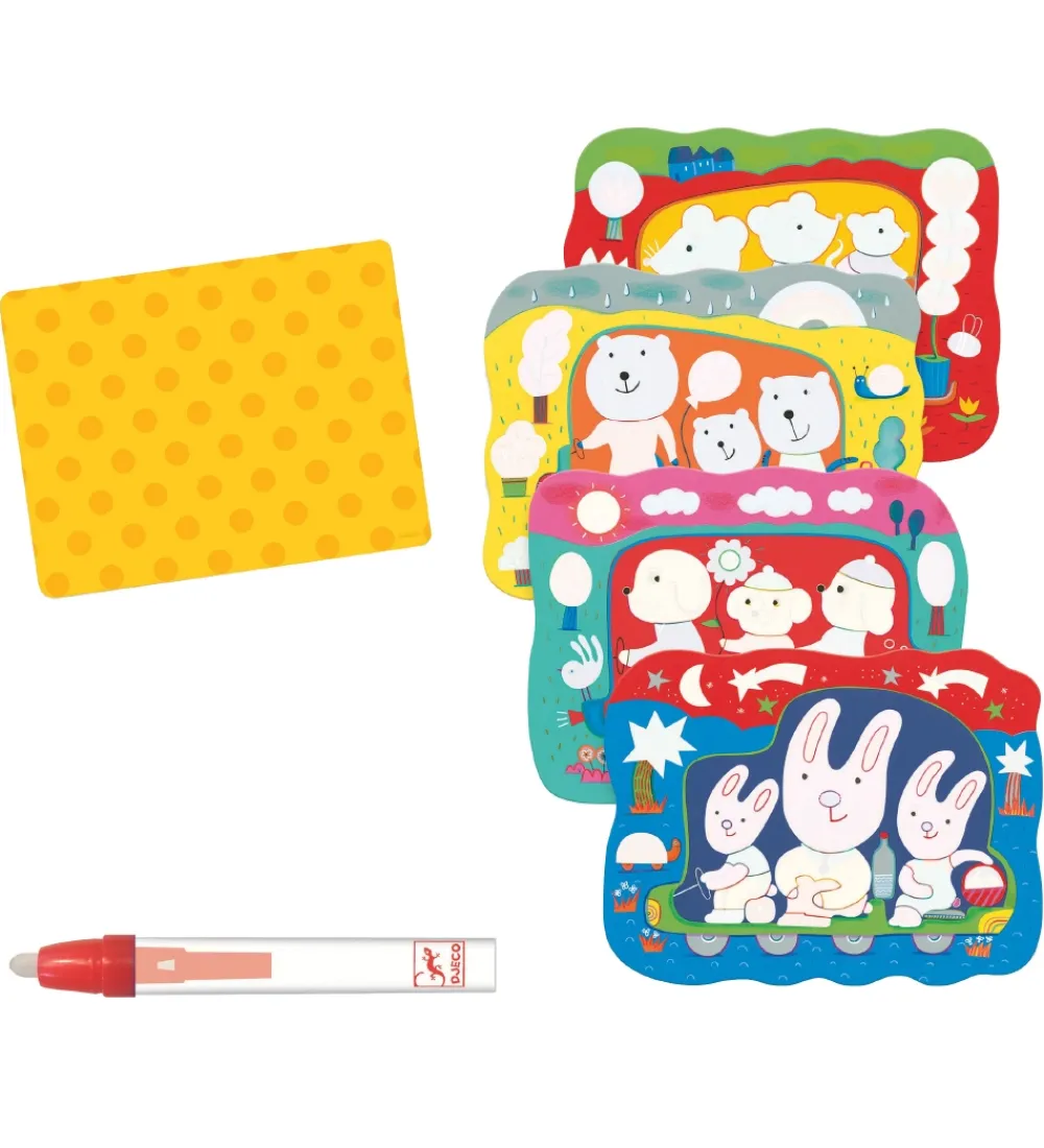 Djeco Malebog>Malebog - Magic Coloring - Gul