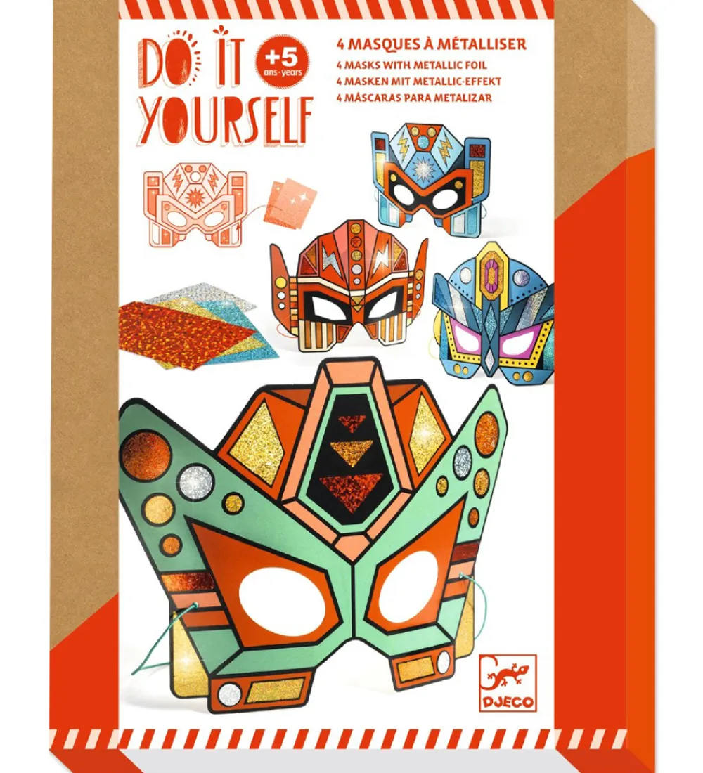 Djeco Kreasæt>Maskesæt - DIY - Super Robots