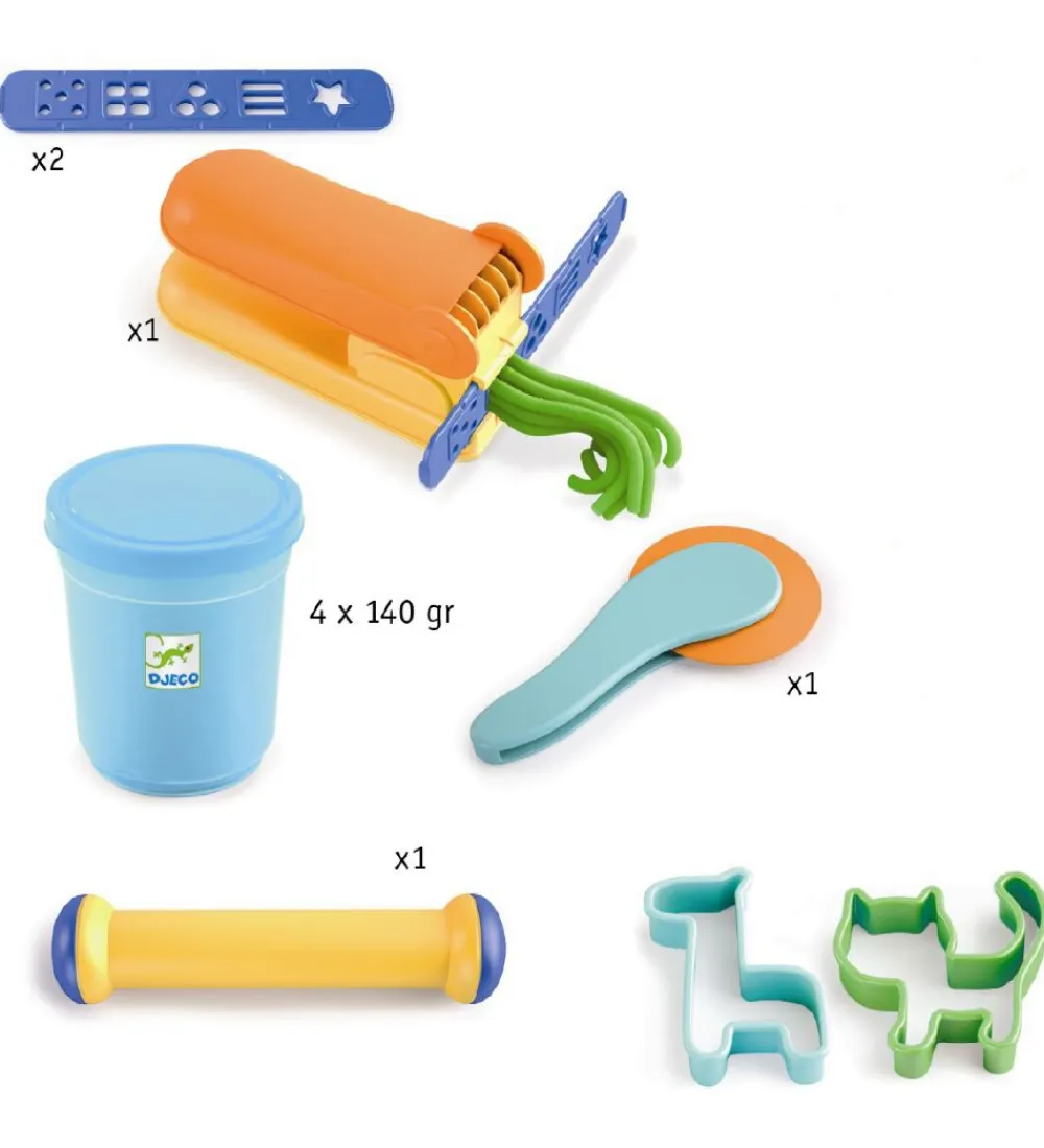 Djeco Modellervoks>Modellervoks - Startsæt - 21 dele - Pop