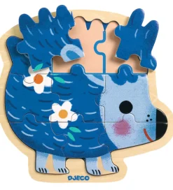 Djeco Puslespil>Puslespil - 9 Brikker - Træ - Pindsvin