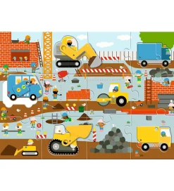 Djeco Puslespil>Puslespil - 17 Brikker - Byggeplads